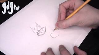 How to Draw Swallows and Sparrows  Traditional Tattoo Flash [upl. by Portingale379]