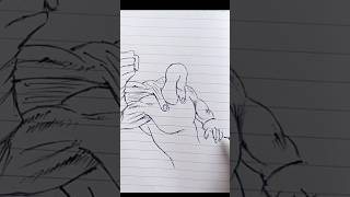 How To Draw Saitama 👿 ytshorts animedrawing art [upl. by Bick]