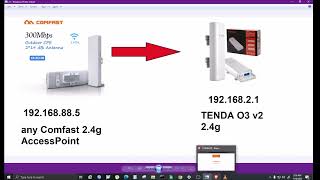 Connect TENDA O3 V2 to any Comfast CPE [upl. by Fleeman]