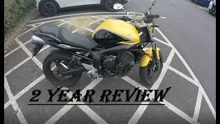 Yamaha FZ6  2 year review [upl. by Yeldar]