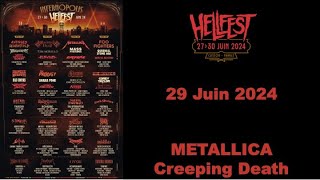 METALLICA  Intro  Creeping Death Clisson Hellfest 29062024 [upl. by Carpet]