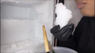 FLAKY ORIGINAL FREEZER FROST  ASMR ICE EATING [upl. by Eiramnna]