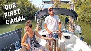 WEED PROBLEMS and BROKEN LOCKS in our First Canal  SAILING WAYZGOOSE WARRIOR Ep 30 [upl. by Eceela326]