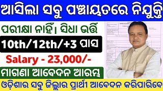 Odisha Panchayat Level Govt Jobs 2024  Odisha Govt Jobs  Odisha Govt Job Updates  Odisha Job [upl. by Bouchard]