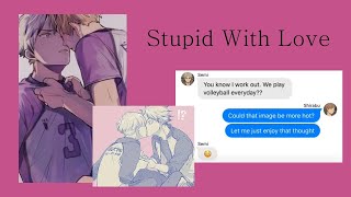 Semishira confession  Confessions pt4  lyric confessions Stupid With Love  haikyuu texts [upl. by Eerual398]