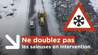 Ne doublez pas les chasseneige ou les saleuses en intervention [upl. by Shabbir]