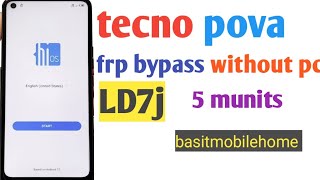 tecno pova frp bypass without pc 🖥 [upl. by Merissa]