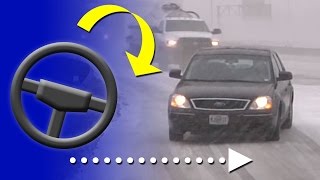 How to correct a slide on an icy road and how to prevent them  Winter driving education [upl. by Anibur]