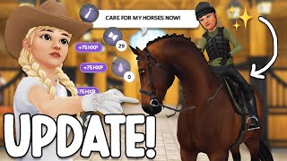 CARE FOR OTHER PLAYERS HORSES STAR STABLE UPDATE [upl. by Aleet994]