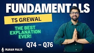 FUNDAMENTALS  Q74 Q75 Q76  ACCOUNTS  CLASS 12  TS GREWAL  2024  Naveen Qadir and Rajesh [upl. by Yelrihs]