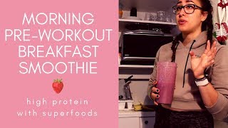 High Protein Superfood Morning Breakfast Smoothie  Recipe [upl. by Amsirak]