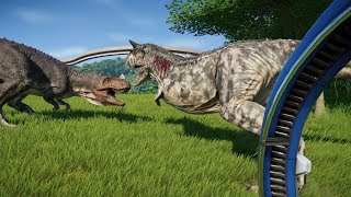 CARNOTAURUS CERATOSAURUS VS IGUANODON amp SINOCERATOPS JURASSIC WORLD EVOLUTION [upl. by Adalai]