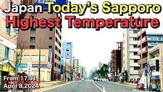 Today’s SapporoHighest TemperatureFrom 1701 on April 82024Japan [upl. by Alekin]