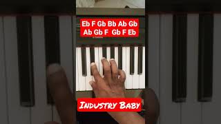 Lil Nas X Jack Harlow  Industry Baby Piano Tutorial Shorts [upl. by Obeded]