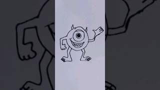 How to draw the overachiever character of MU Monster University movie step by step [upl. by Fanning]