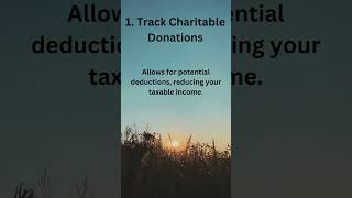 New Personal Tax Tip 1  Track Charitable Donations shorts [upl. by Beal]