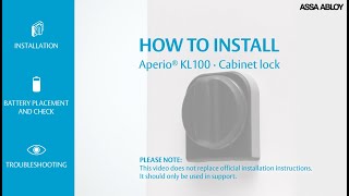 How to install the Aperio KL100 Wireless LockerCabinet Lock [upl. by Raymonds]