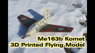 3D printed Me163 Flight Video [upl. by Ghiselin]