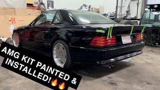 Mercedes SL500 R129 AMG Body Kit ReInstall After Paint [upl. by Kern]