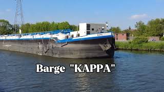 Barge KAPPA amarrée sur la rivière à Tournai Belgiqueyoutubevideosubscribe vlog barge travel [upl. by Ledah]