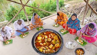 দেশি চিকেনকারি রান্না করে সবাইমিলে জমজমাটি শীতের দুপুরের খাওয়া দাওয়া  chicken curry recipe [upl. by Gadmon]