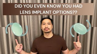 INTRAOCULAR LENS IMPLANT OPTIONS FOR YOUR CATARACT SURGERY [upl. by Idalia]