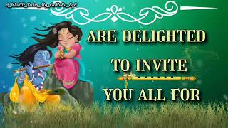 krishna janmashtami theme invitation  kitty party invite  videotutorial editingtutorial [upl. by Eliga833]