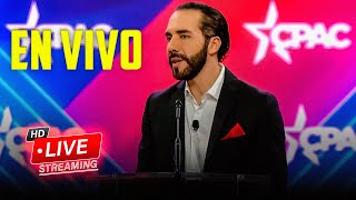 Discurso de Bukele en VIVO 🔴 en La reunión de conservadores más grande e influyente del mundo cpac [upl. by Nreval248]