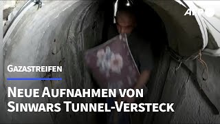 Israels Armee veröffentlicht Video zu Sinwars TunnelVersteck  AFP [upl. by Amaj]