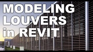 Louvers in Revit Sun protection shade facade tutorial [upl. by Rojas]