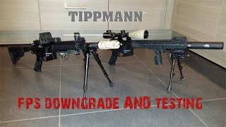 Tippmann m4 fps downgrade tutorial HPA 350fps airsoft [upl. by Nelia662]