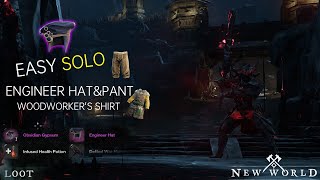 New World easy solo Engineer HatamppantsampWoodworkers Shirt  gold farm guide [upl. by Anahahs]