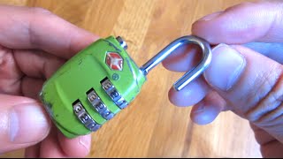 TSA Luggage Lock  How to Set and Reset Combination Instructions [upl. by Cilurzo]