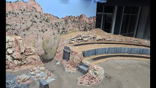 Layout Update North Canyon Part 3 Painting Rocks and Stone Abutments and Applying Dirt [upl. by Jimmie]