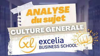 Les sujets de Culture Générale Excelia tombés en 2024 [upl. by Enajharas851]