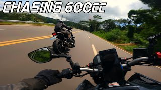 CHASING FAST 600CCS  YAMAHA MT03  PURE SOUND  POV 4K ft TIGER SPORT 660 x HONDA CB650R [upl. by Erdeid]