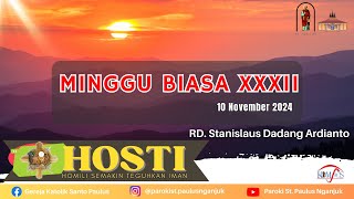 Hosti Misa Minggu Biasa XXXII hosti homili [upl. by Rentsch287]