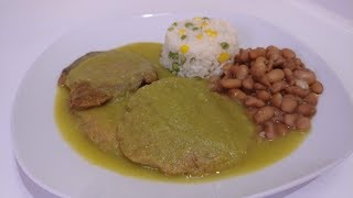 Tortitas de atun en salsa verde para la cuaresma I Receta [upl. by Trinia579]