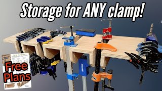 Woodworking Storage Solution Clamp Rack FREE PLANS [upl. by Verneuil]