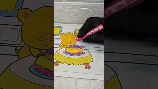 Coloring Book using Color Oil Pastel live coloring [upl. by Seadon571]