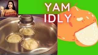 Yam IdlySouth Indian DishIdly Recipesenna kizhangu IdlyKandha gadda IdlyChena Idly [upl. by Doralin]