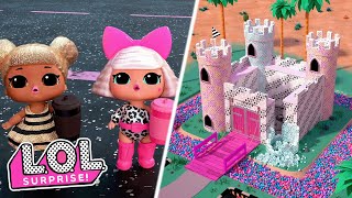 Giant Little Cup Castle🥤🏰  LOL Tots Episode 2  LOL Surprise Tots Road Trip [upl. by Enrev]