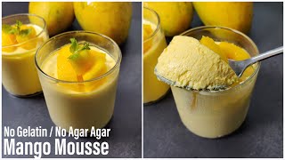 Mango Mousse  Only 3 Ingredient Mango Mousse Recipe In 15 Minutes  No Gelatin Best Bites [upl. by Lida]