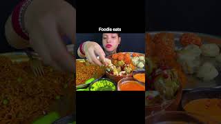 Spicy street food challenge🔥🥵 Maggiedahi Purimomos and Manchurian masala mukbangmaggiefoodcraze [upl. by Garrard]