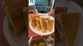 Paneer Sandwich With Cheese Grilled🥰youtubeshorts trending sandwich cheese streetfood veg [upl. by Arreik]