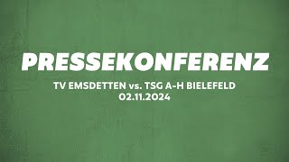 Pressekonferenz TV Emsdetten  TSG AH Bielefeld [upl. by Latsryk]