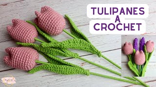 Tulipanes Tejidos a Crochet Fácil  Amigurumi💜Mayelin Ros [upl. by Soirtimid]