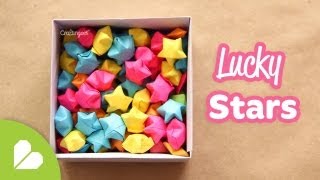 Como hacer estrellitas de papel  Estrellitas Infladas  Lucky Stars Howto ✂️ Craftingeek [upl. by Past]