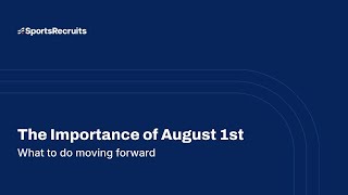 Importance of August 1st Webinar [upl. by Lundquist]