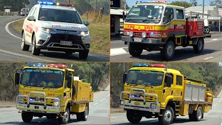 QFES  12x Urban and Rural Units Responding Sunshine Coast  Threatening Vegetation Fires [upl. by Mckinney628]